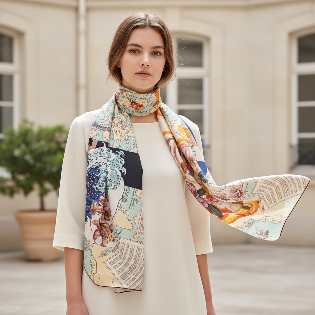 ÉTOLE EN SOIE 70X180 - W10