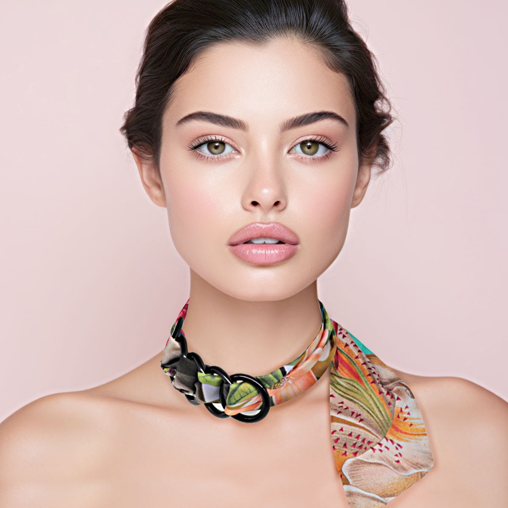COLLIER SOIE - ONYX - W7