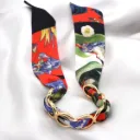 BRACELET ANNEAUX OR & SOIE - W3