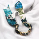 BRACELET ANNEAUX OR & SOIE - W5