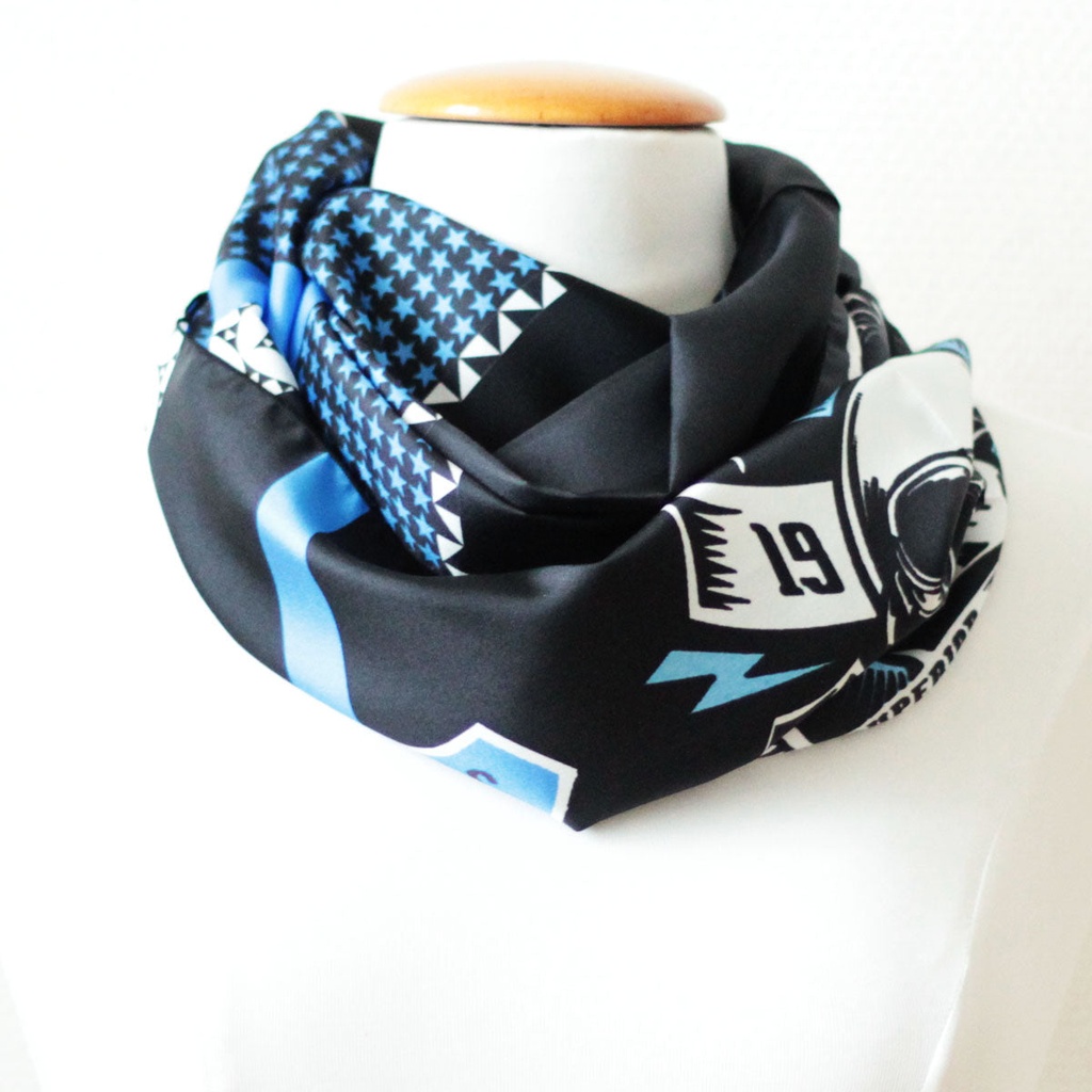 FOULARD SNOOD - MOTOR BLEU