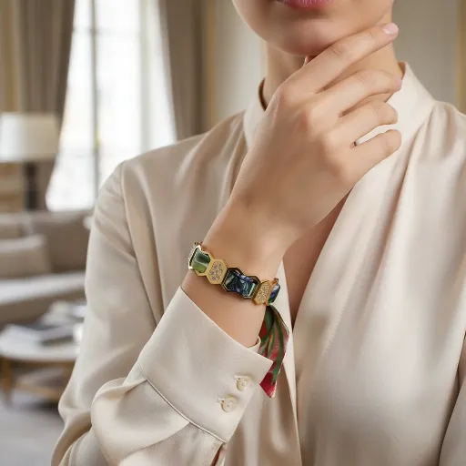 BRACELET ZIRCONIUM OR & SOIE - R7