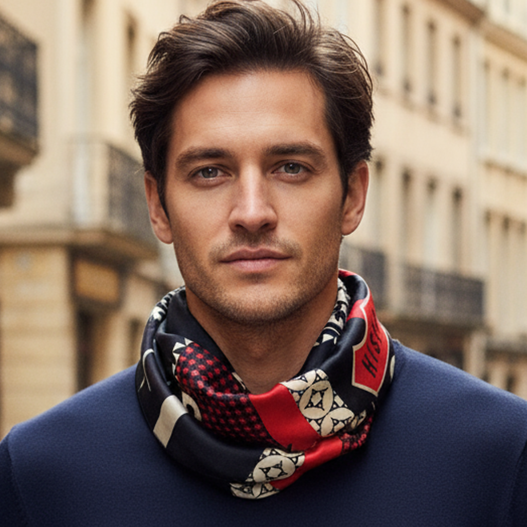 FOULARD SNOOD - MOTOR ROUGE