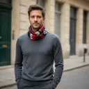 FOULARD SNOOD - MOTOR ROUGE