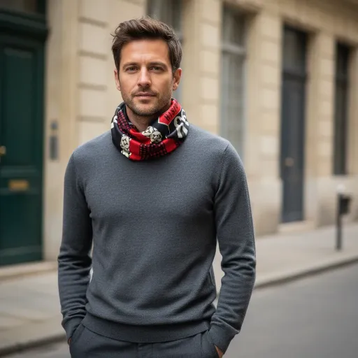 FOULARD SNOOD - MOTOR ROUGE