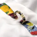BRACELET ZIRCONIUM OR & SOIE - W4
