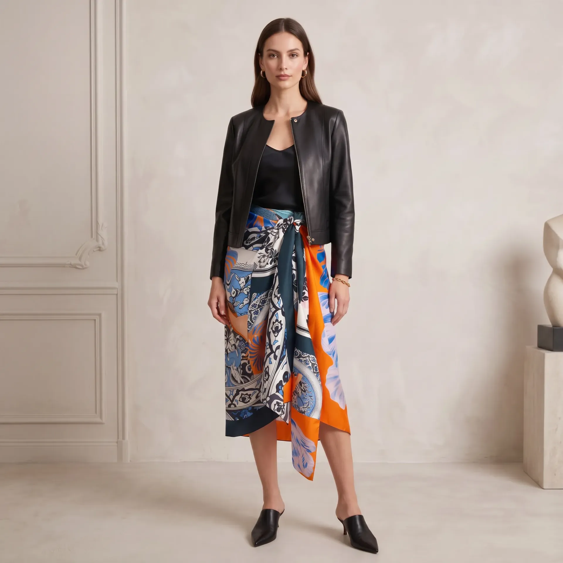 Jupe foulard en soie - J9