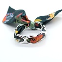 BRACELET ANNEAUX ARGENT & SOIE - C7