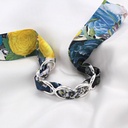 BRACELET ANNEAUX ARGENT & SOIE - W6