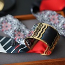 BRACELET MANCHETTE OR & SOIE - T5