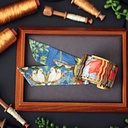 BRACELET MANCHETTE OR & SOIE - W12