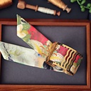 BRACELET MANCHETTE OR & SOIE - W8